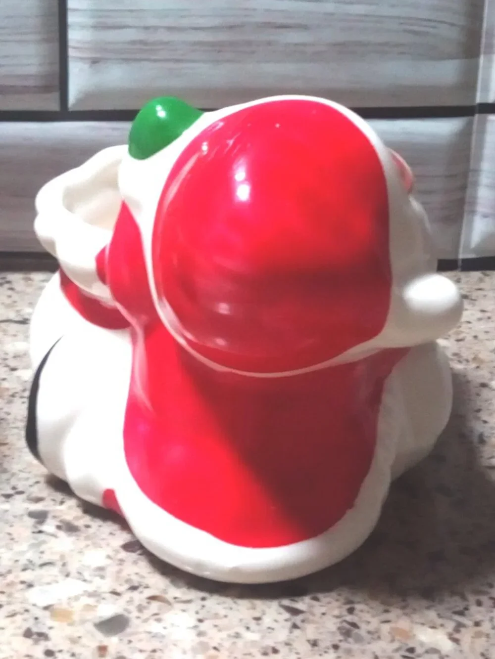 Vintage Ceramic Santa with Toy Bag Votive Candle Holder
